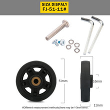 Load image into Gallery viewer, Suitcase Wheels 1 pair of Luggage Suitcase Replacement Wheel Factory direct sale Axles Deluxe Repair Deluxe Repair Tool  Casters